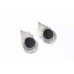 Stud Earrings Silver 925 Sterling Women Black Onyx Gem Stone Handmade C762